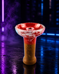 Cazoleta Oblako roja y blanca sobre fondo neón MasterHookah