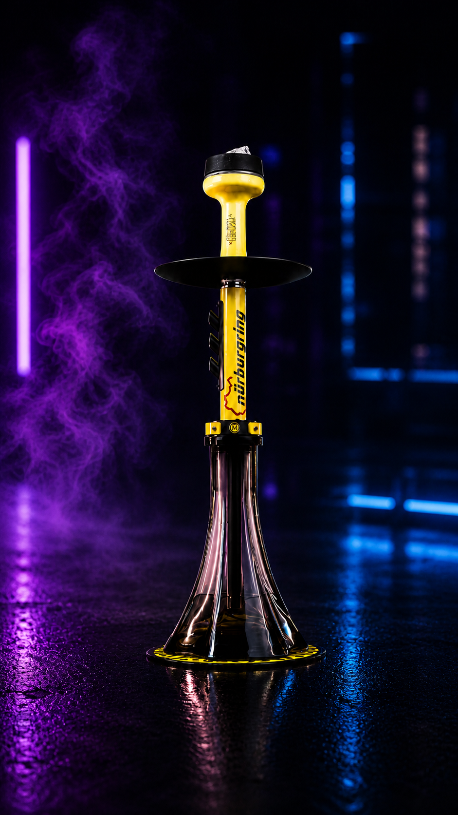 El Bomber Nürburgring sobre fondo neón MasterHookah