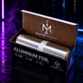 Papel de aluminio MasterHookah sobre fondo neón