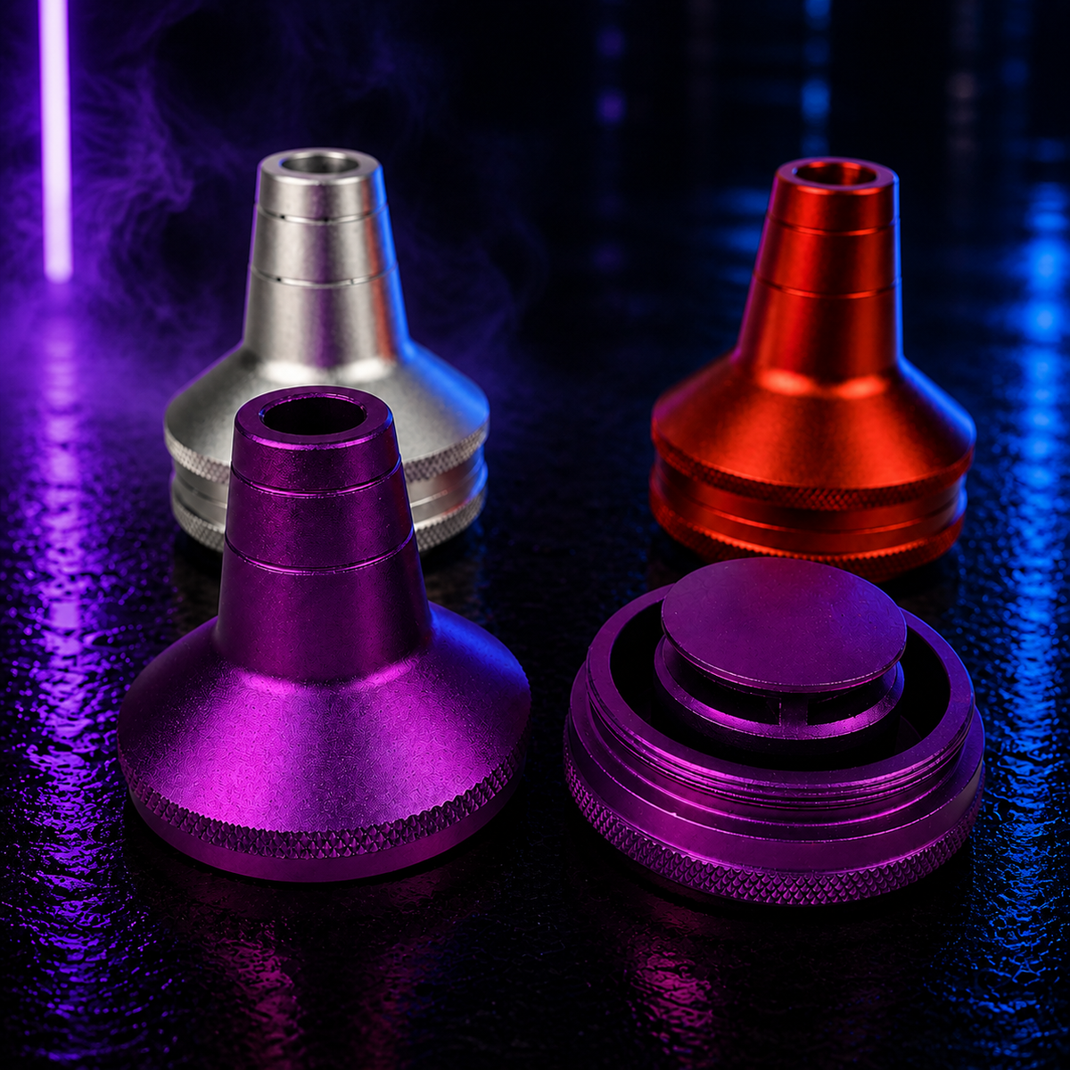 Recogemelazas multicolor sobre fondo neón MasterHookah